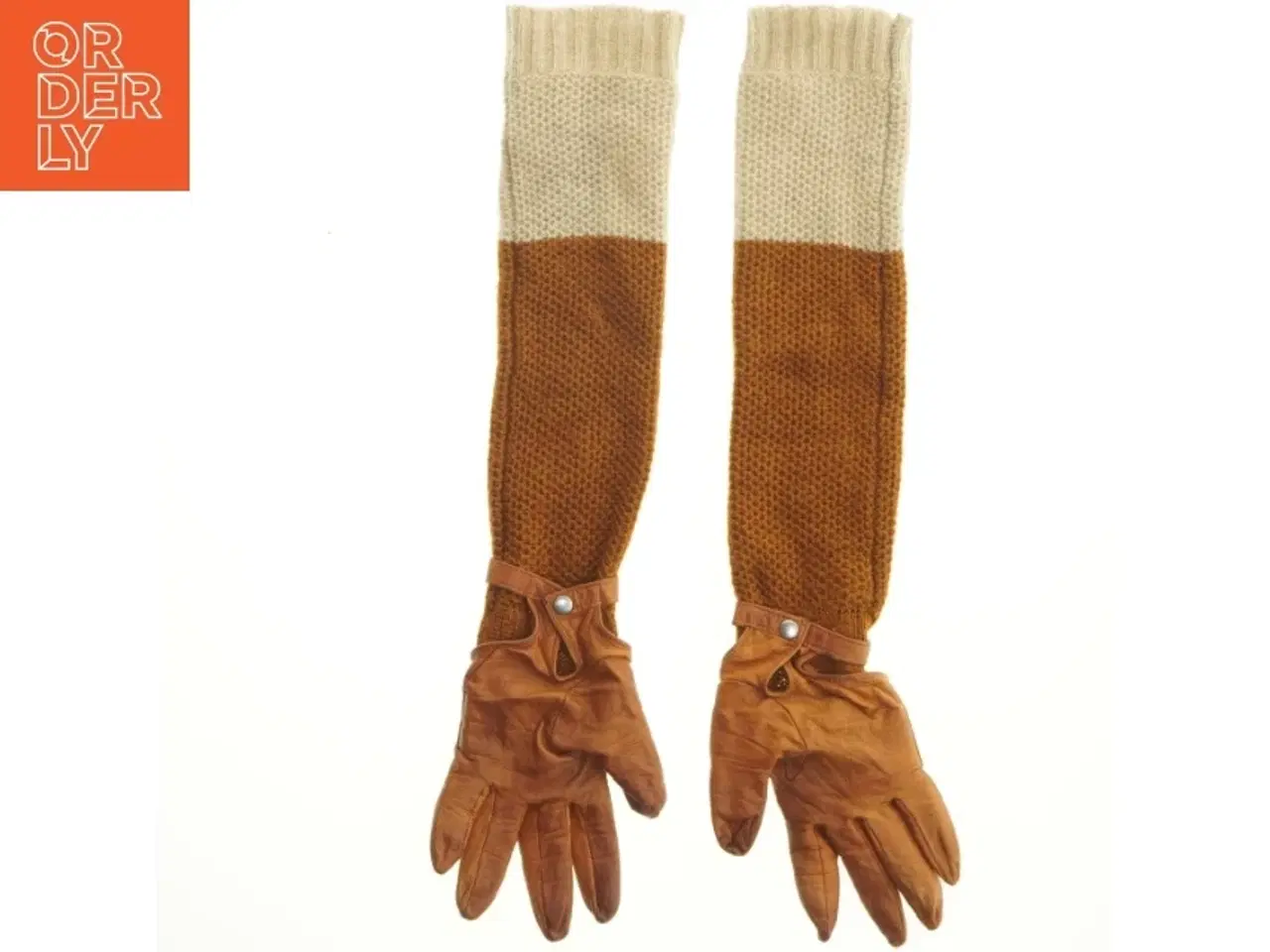 Billede 2 - Læderhandsker med strikkede ærmer fra H&M