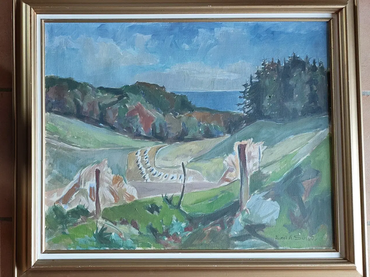 Billede 1 - EMIL A. SCHOU - ( 1896 - 1986 ) - oliemaleri