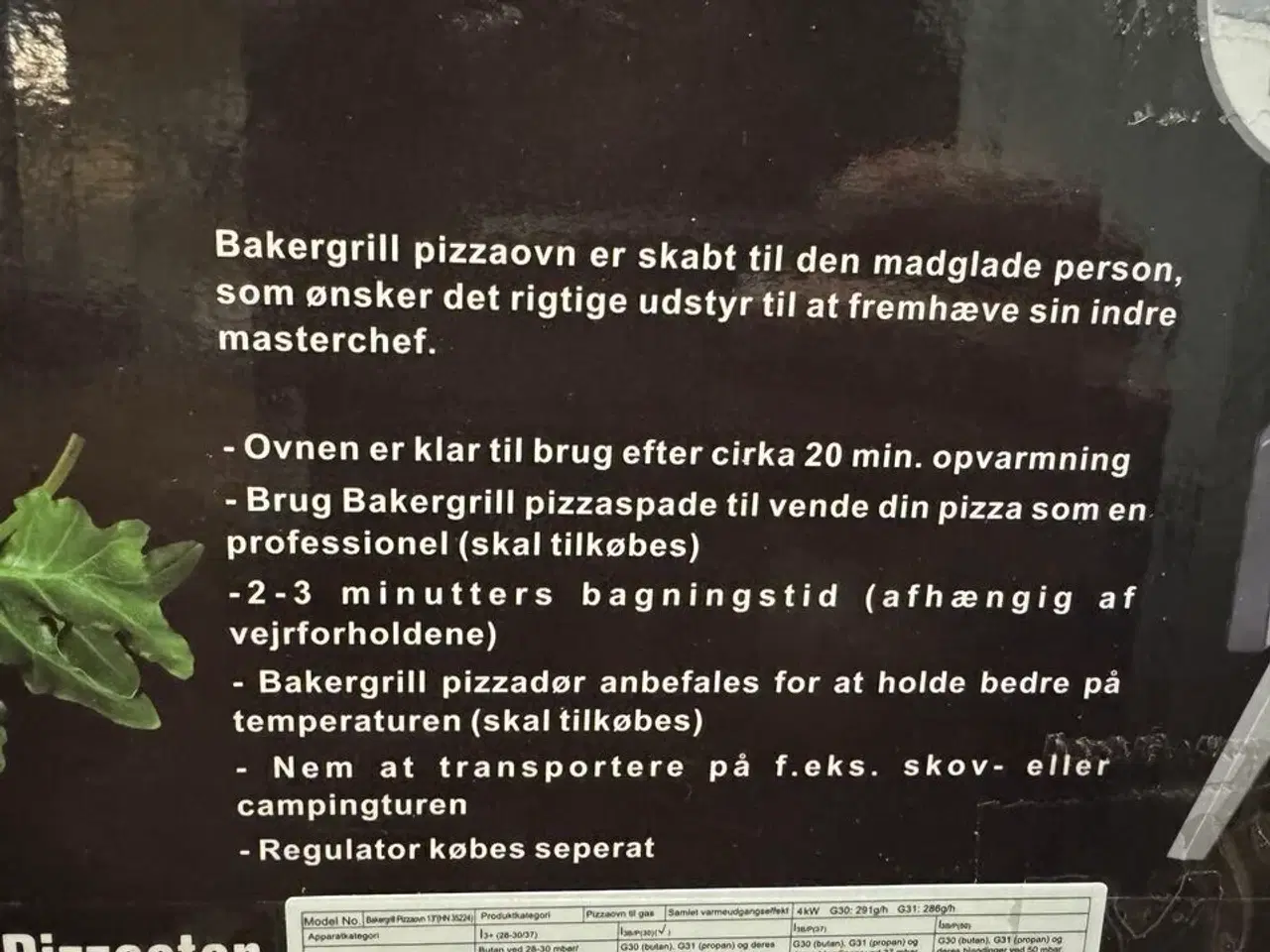 Billede 10 - 13" pizzaovn til gas med pizzasten 4000W