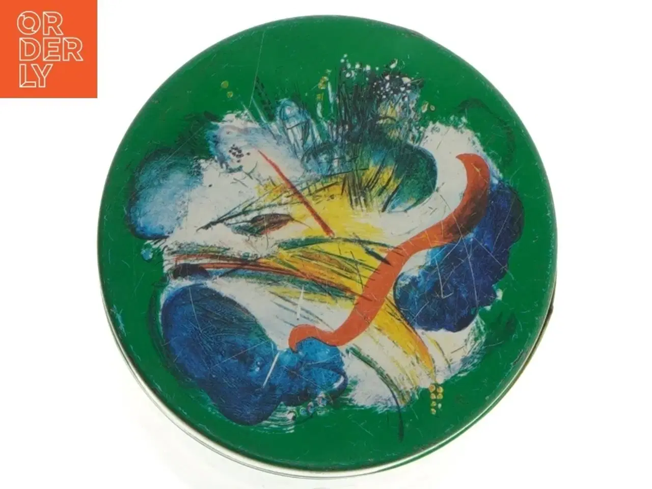 Billede 4 - Dekorativ dåse med kunstnerisk motiv fra Irma (str. Ø. 11 cm. længde, 15 cm)