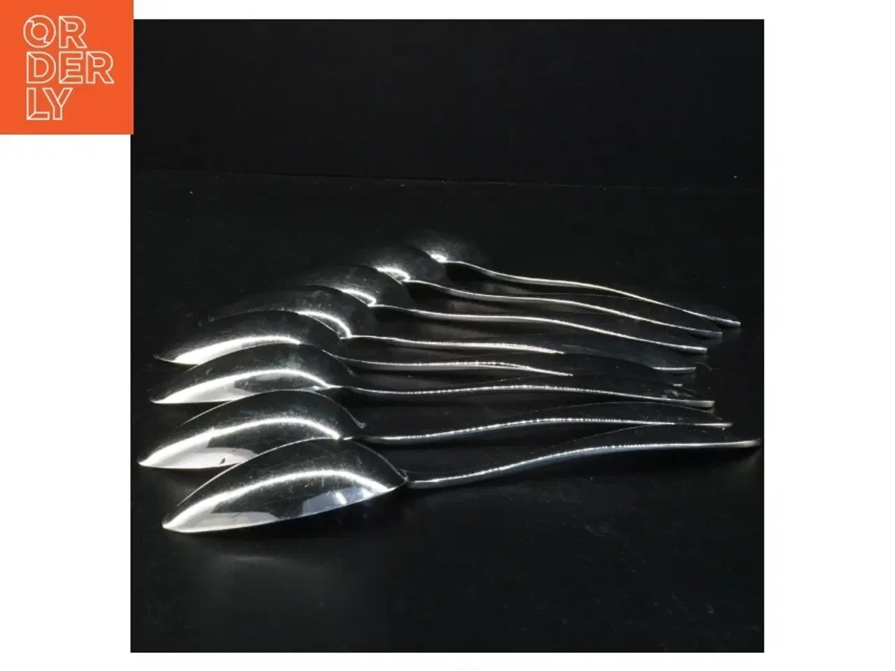 Billede 4 - Gemse sølvfarvede spiseskeer (str. 21 cm)