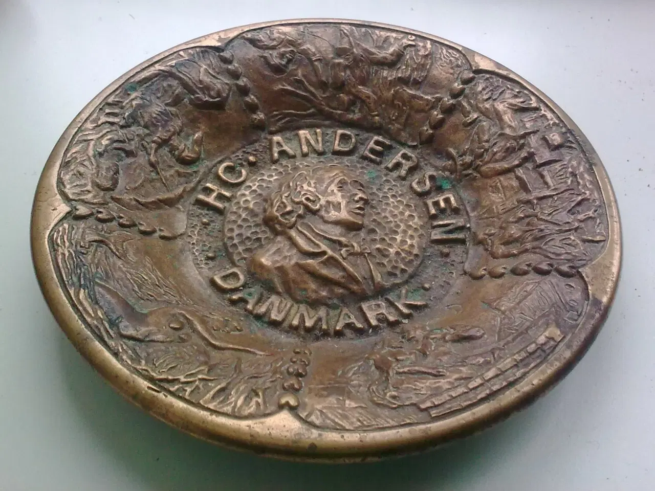 Billede 2 - Bronze H.C. Andersen eventyr skål støbning