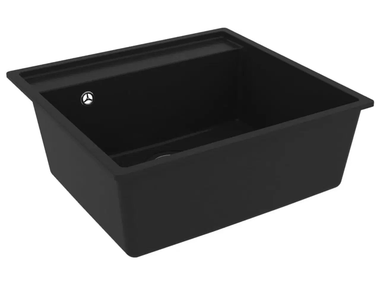Billede 4 - Køkkenvask med overløbshul granit sort