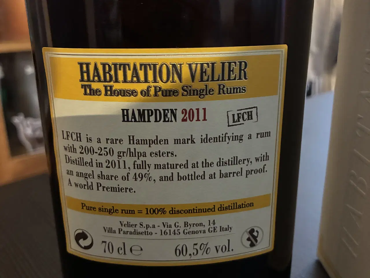 Billede 3 - ROM Habitation Velier Hampden 2011 Jamaica Pure Si