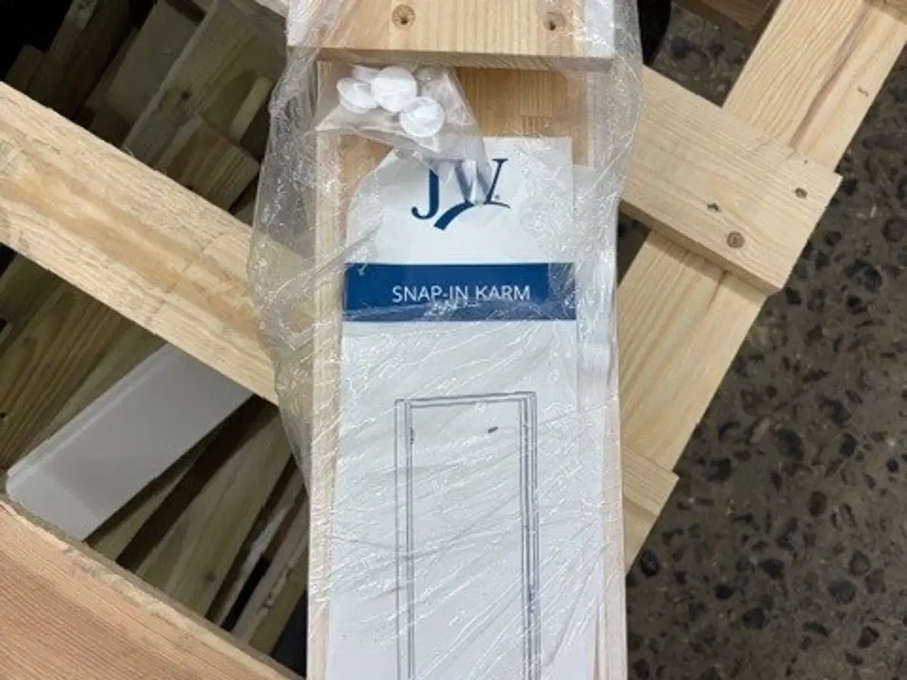 Billede 1 - Swedoor karmsæt hvid fyr u/bund 128 mm 9x21