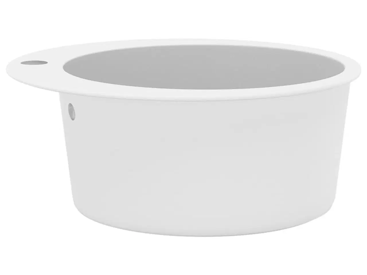 Billede 6 - Køkkenvask granit enkelt vask rund hvid