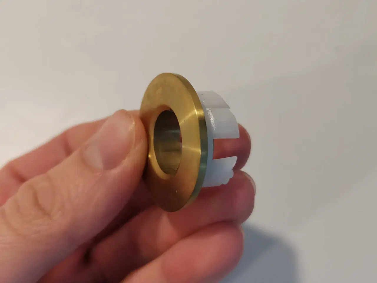 Billede 1 - Damixa overløbsroset i børstet messing 