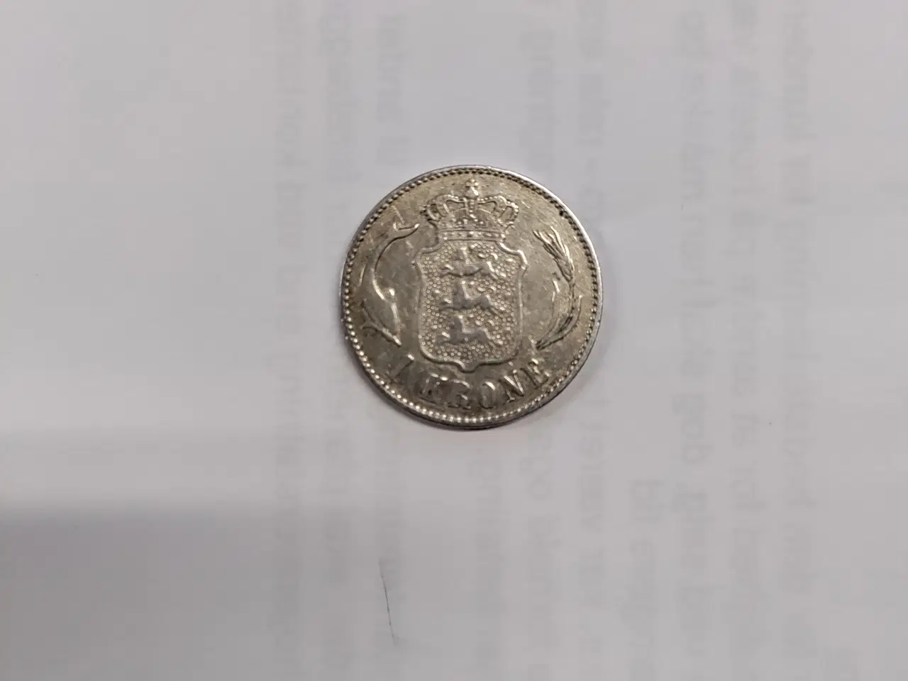 Billede 2 - Danmark 1 krone sølvmønt 1898