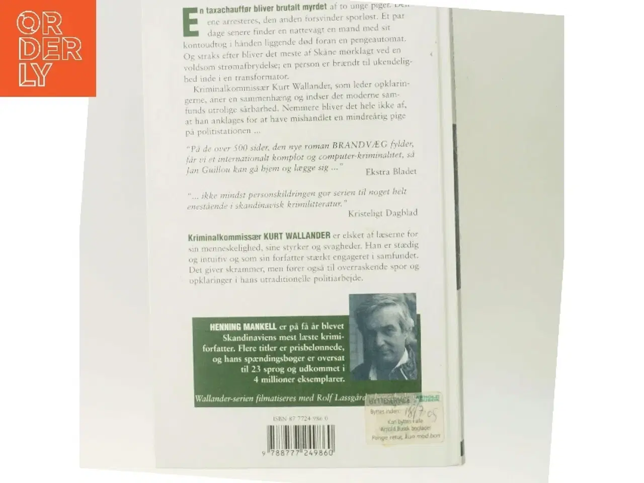 Billede 3 - Brandvæg af Henning Mankell (Bog)