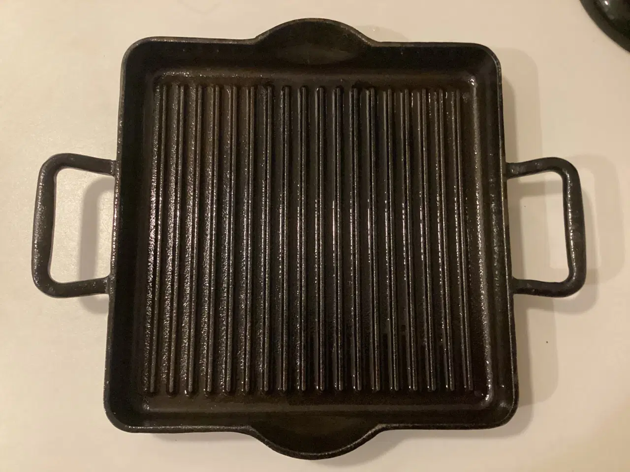 Billede 4 - Meget fin kvadratisk støbejerns grillpande