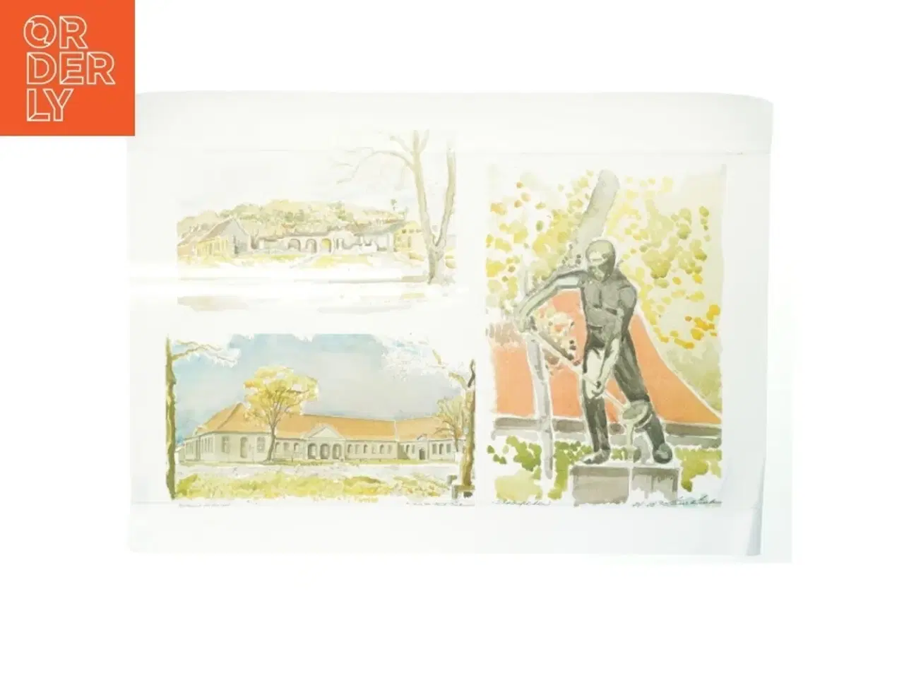 Billede 1 - Vandfarvet plakat (str. 62x45 cm) ( 1 )