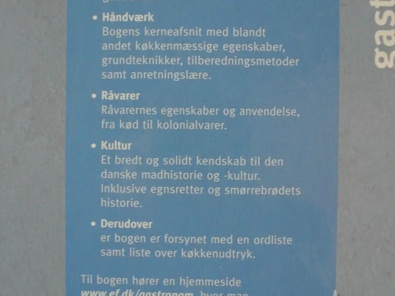 Billede 3 - lærebog for gastronomer, af bent dahl mfl. 