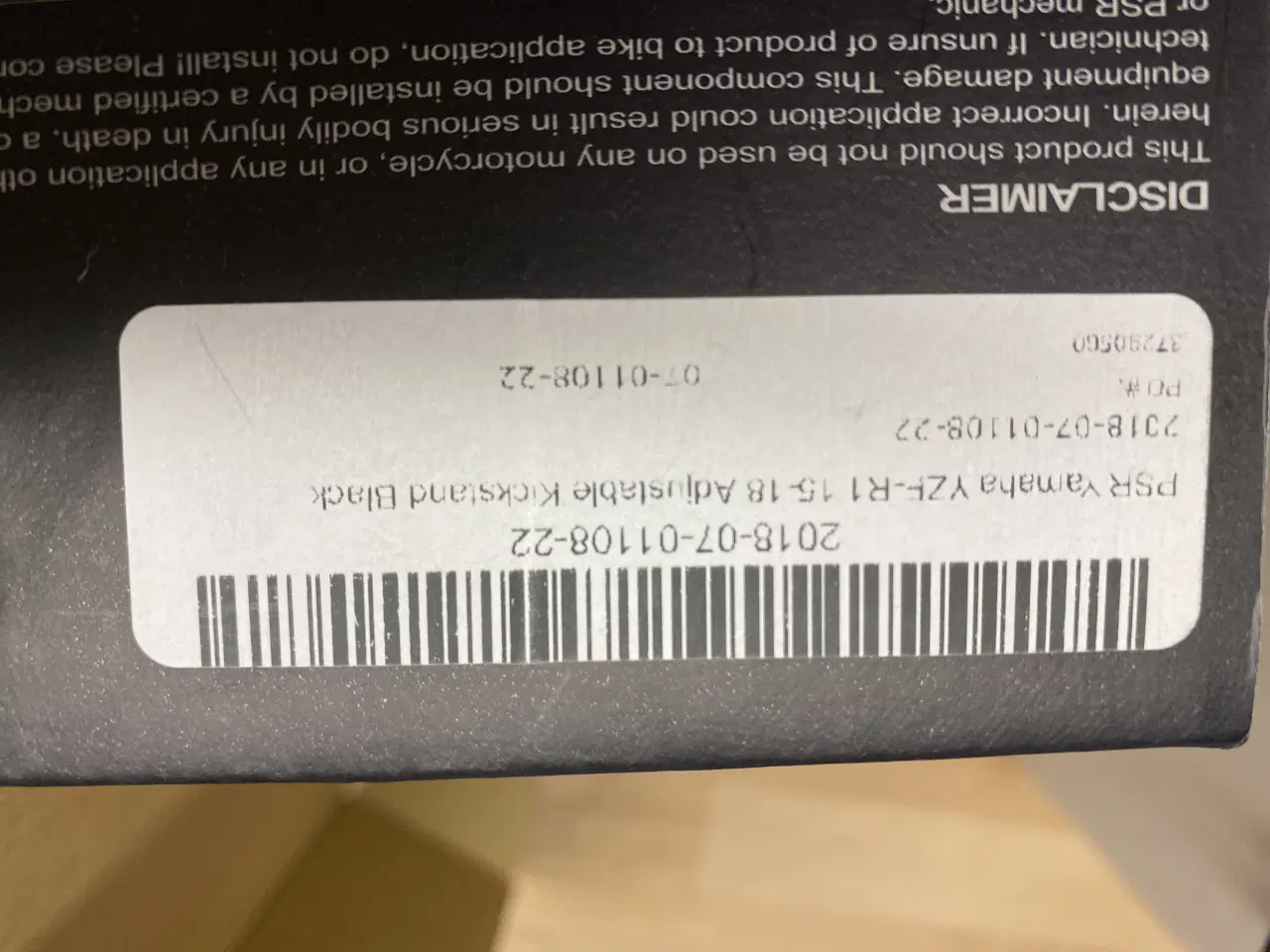 Billede 2 - Yamaha R1 støtteben ( kan indstilles )