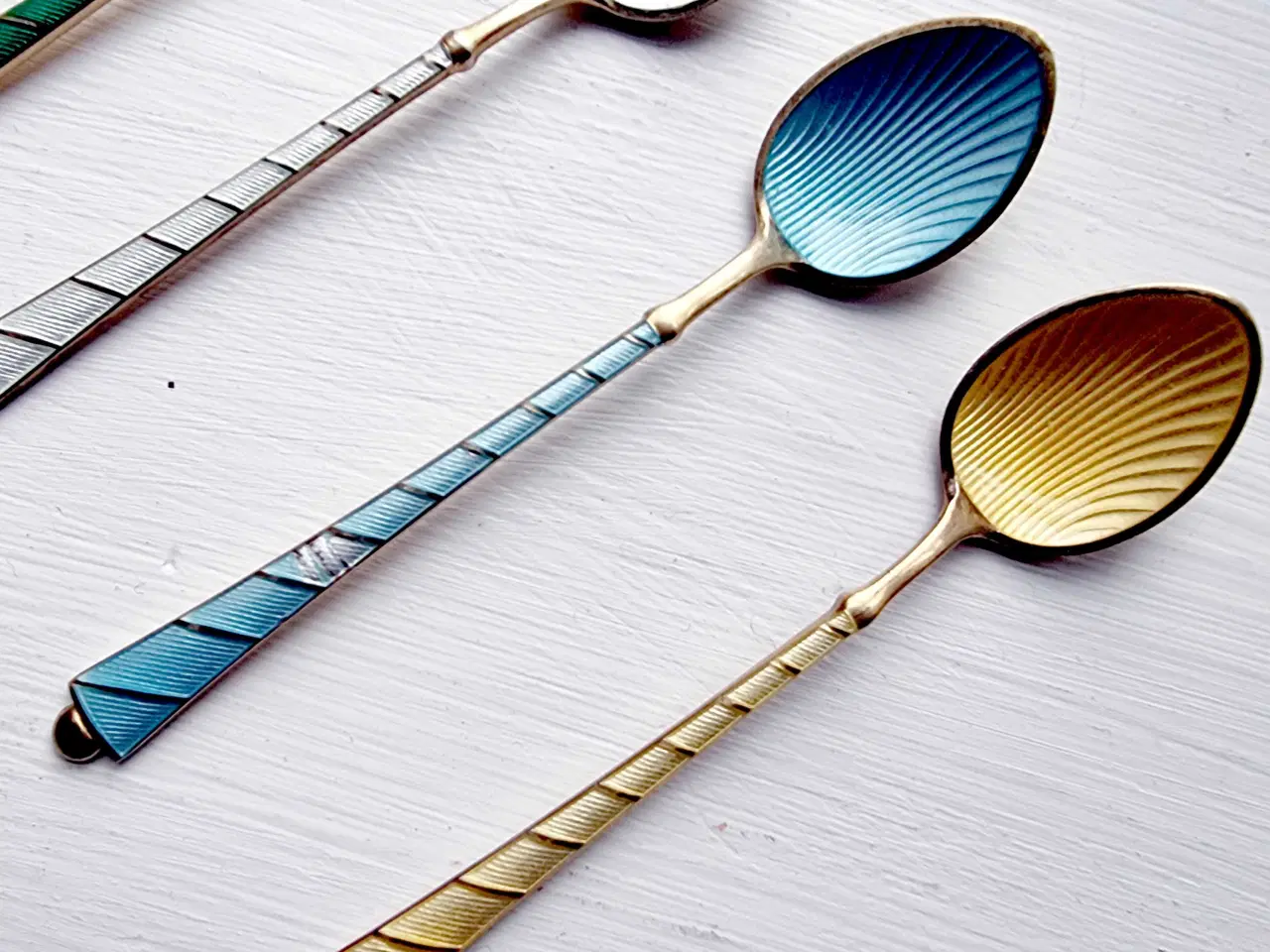 Billede 2 - smukke sterling sølv 925S Elo mokka skeer m/emalj