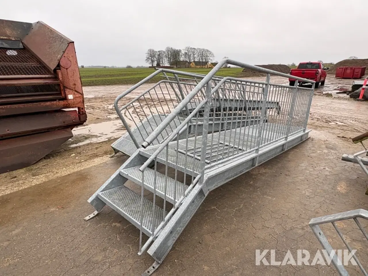 Billede 2 - Trapper plus afsats/gangbro Galvaniseret
