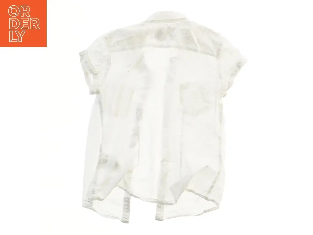 Billede 2 - Hvid kortærmet skjorte med broderi fra H&M (str. 146)