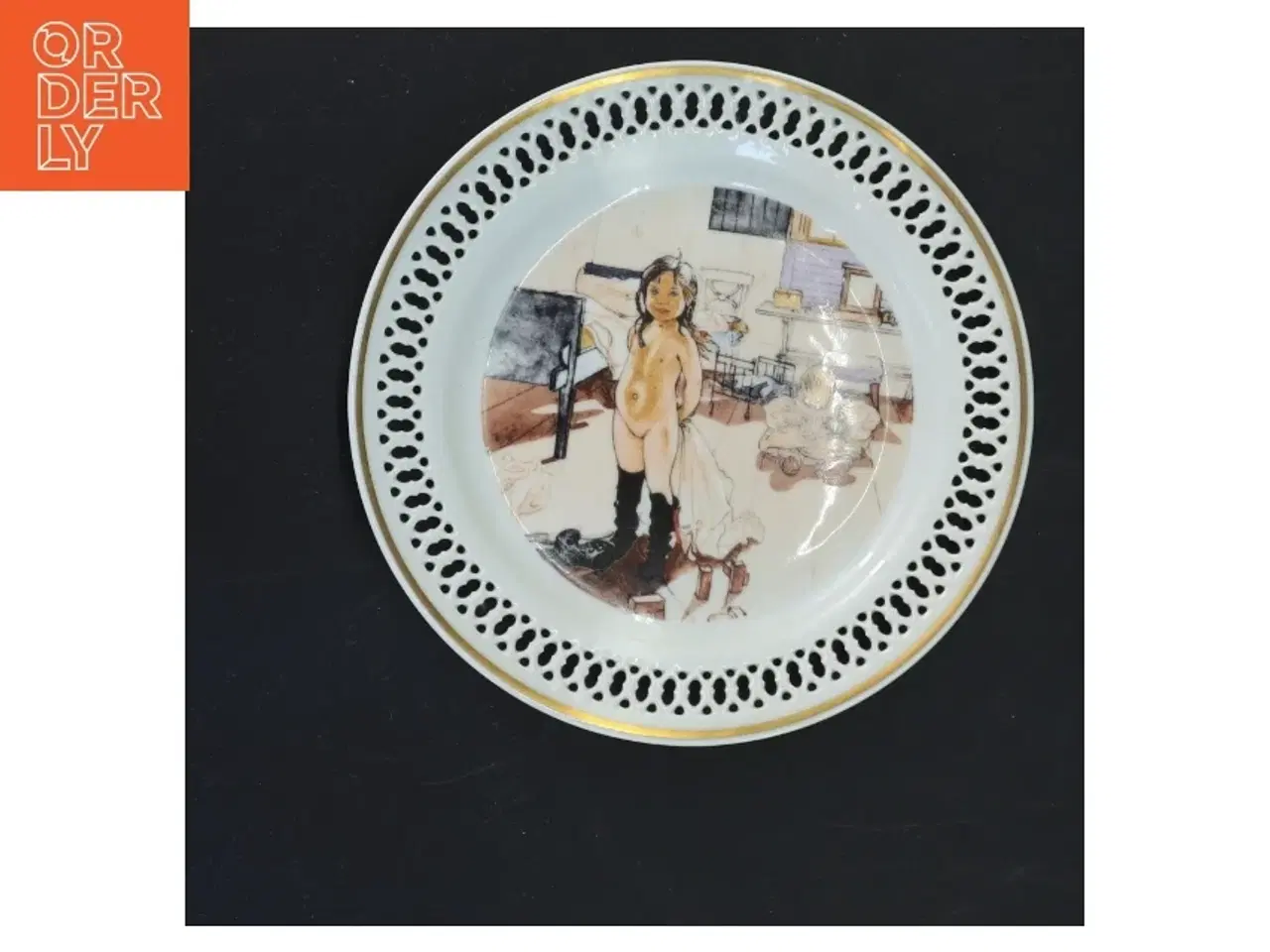 Billede 1 - Dekorativ tallerken med kunstmotiv (str. Ø 17 cm) fra Bing & Grøndahl