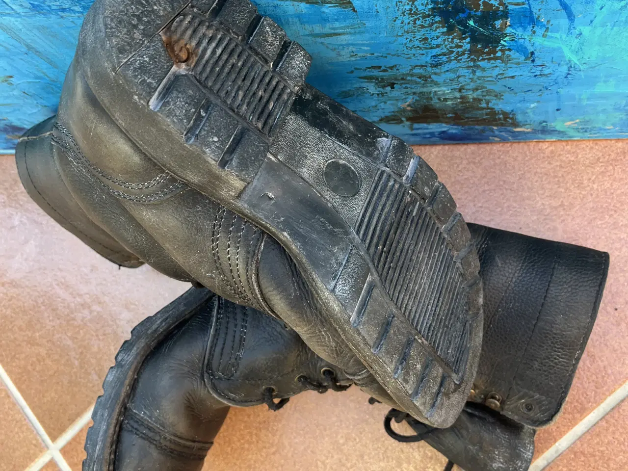 Billede 3 - Militærstøvler brugte i sort