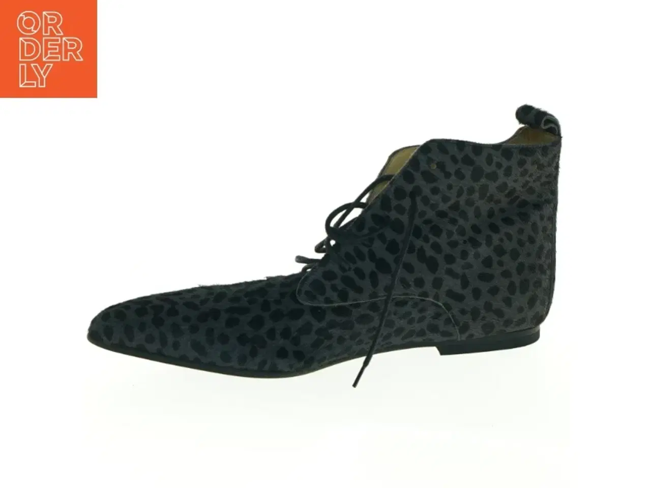 Billede 3 - Sorte ankelstøvler med leopardmønster fra Ivylee (str. 38)