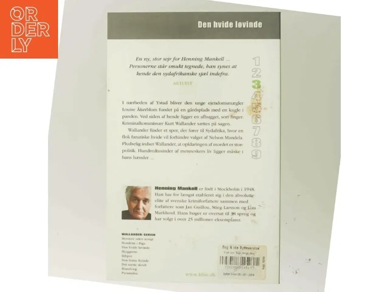 Billede 3 - Den hvide løvinde af Henning Mankell (Bog)