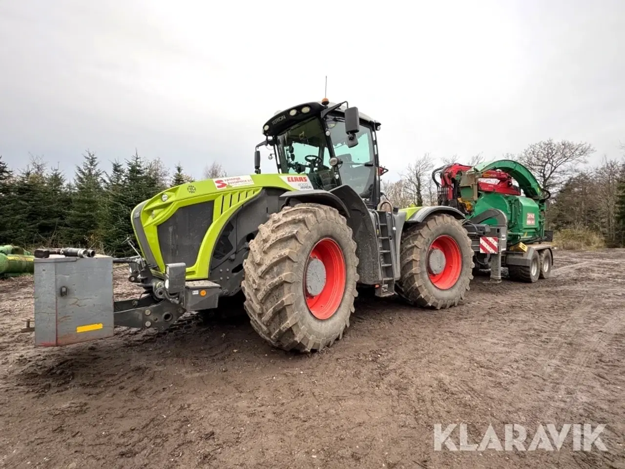Billede 1 - Traktor Claas Xerion 4000 med flishugger
