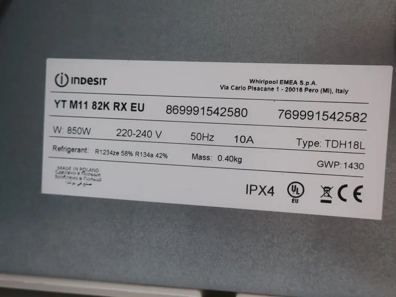 Billede 7 - Tørretumbler INDESIT YTM1182KRXEU