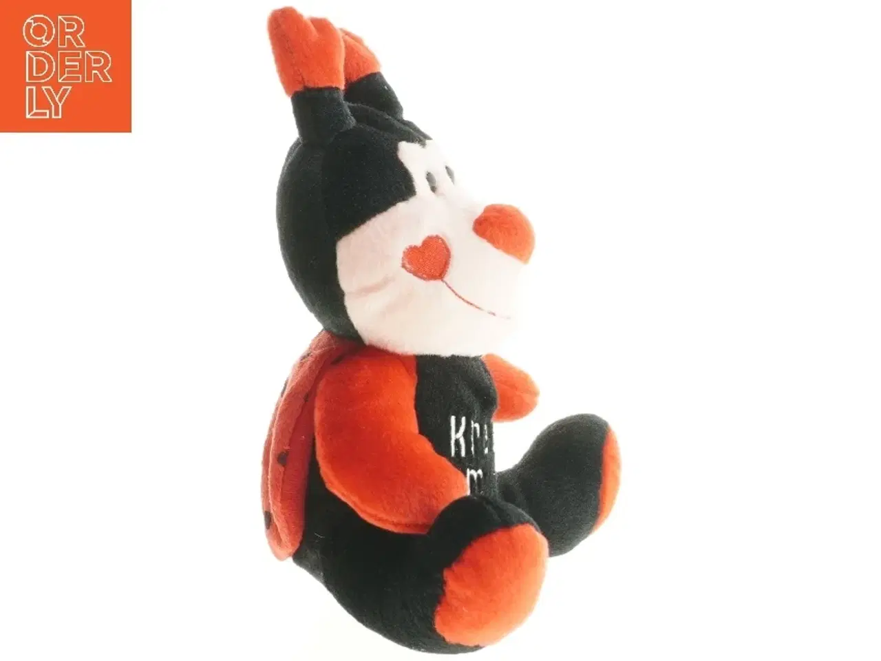 Billede 2 - Bamse mariehøne med tekst (str. 28 cm)