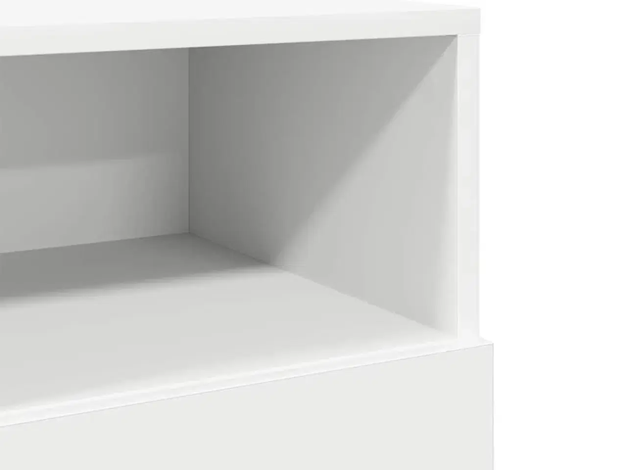 Billede 9 - Sengebord med 2 skuffer 36x36x68 cm hvid