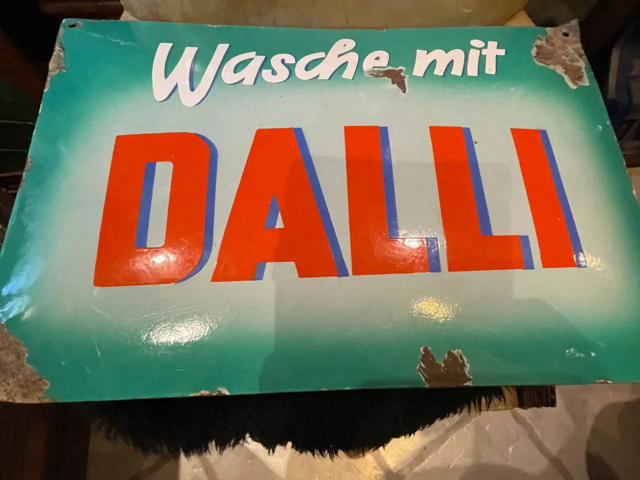 Billede 1 - Gl. hvælvet emaljeskilt