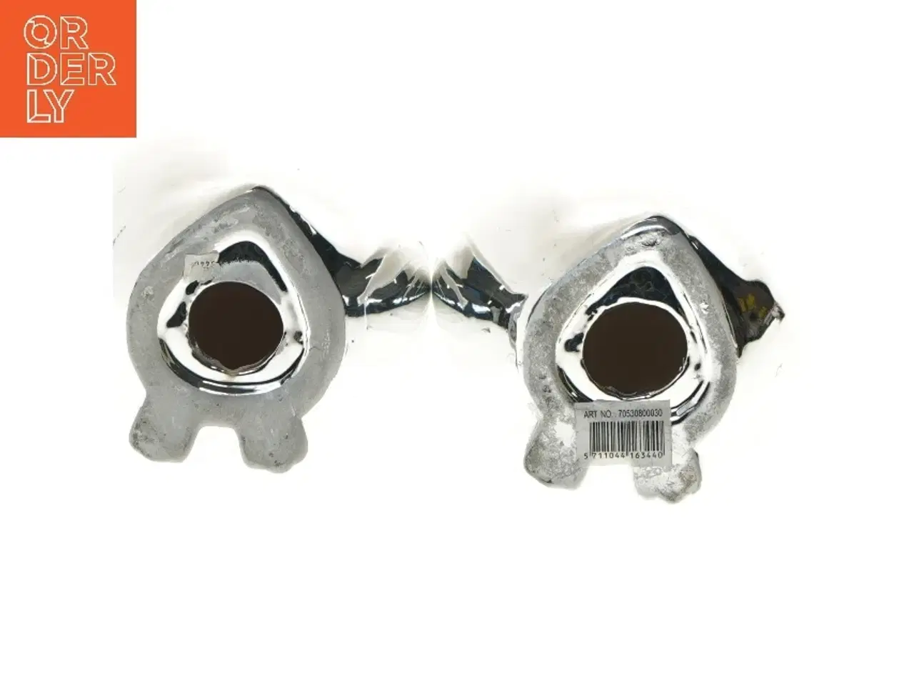 Billede 3 - Sølvfarvede uglefiguriner (str. 15 cm)