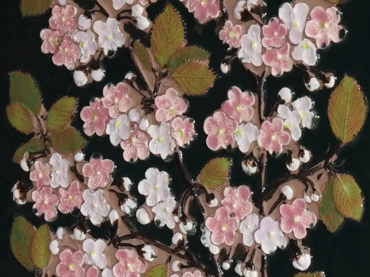 Billede 9 - Stort relief m kirsebærblomster af Aimo for Jie