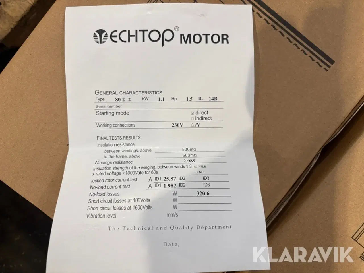 Billede 9 - El motorer - 6 styk Echtop MYT 802-2 6 styk