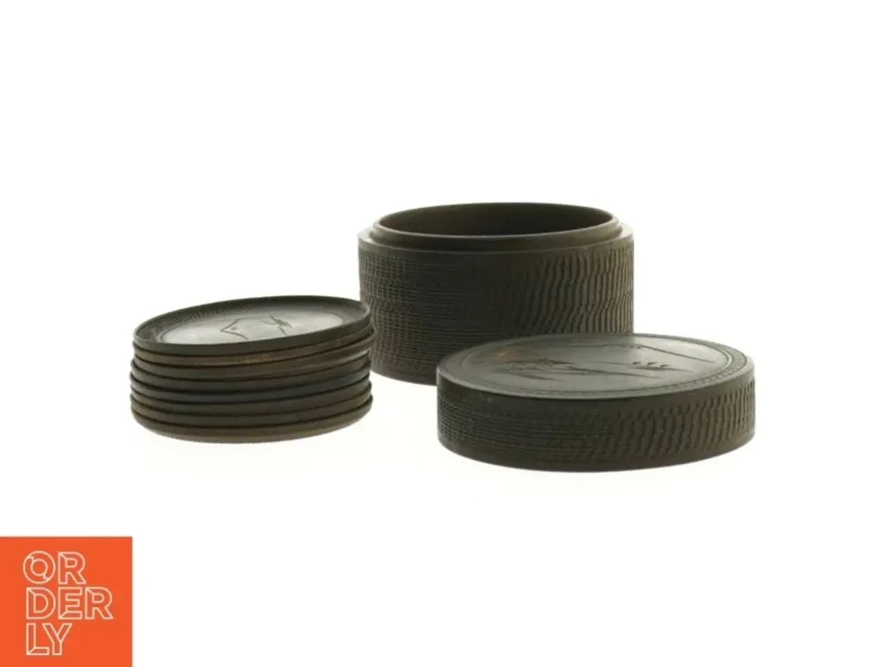 Billede 1 - Sorte lak flaske bakker med japansk design