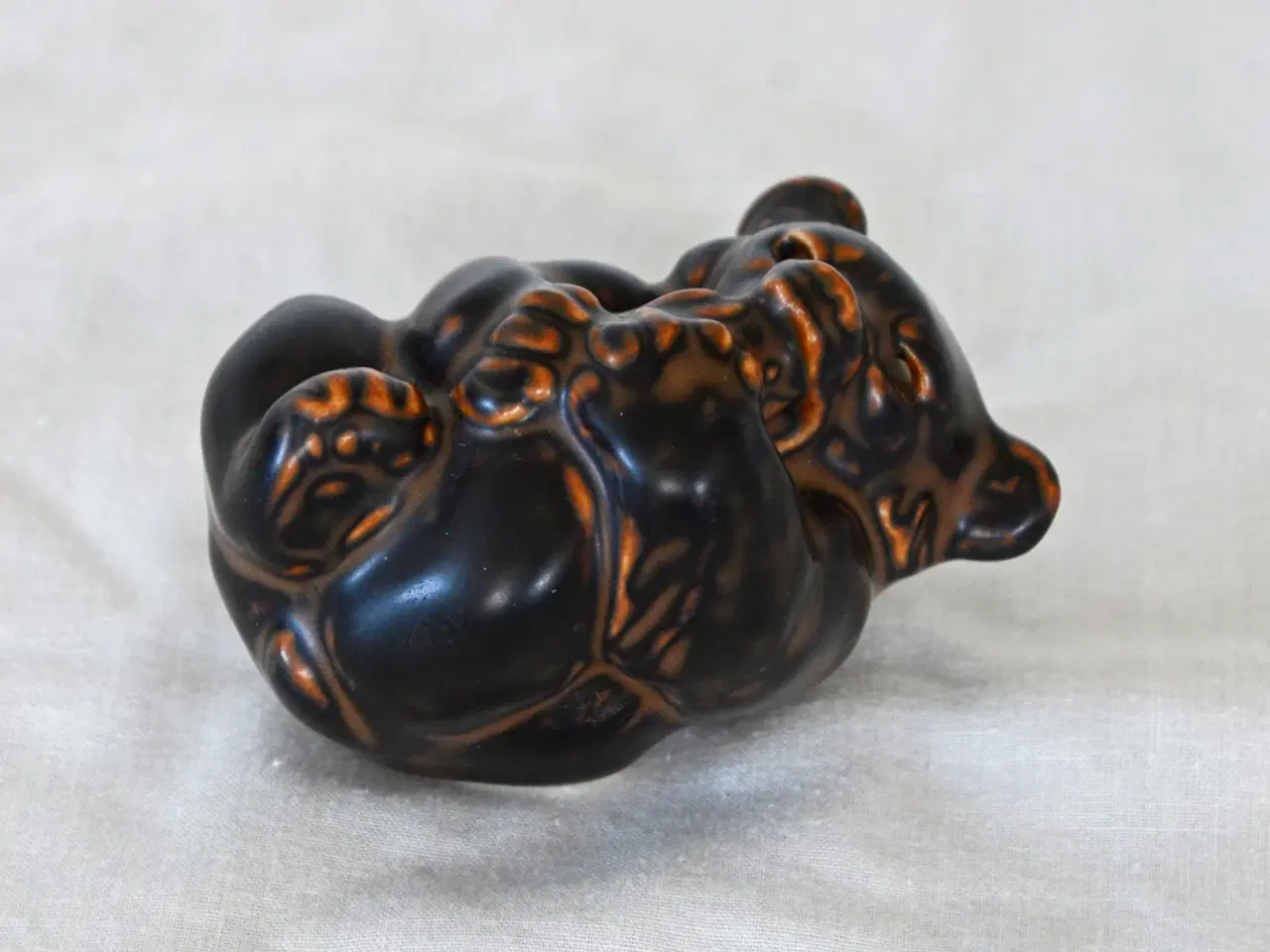 Billede 2 - 4 Bjørneunger i brunt stentøj - Royal Copenhagen		