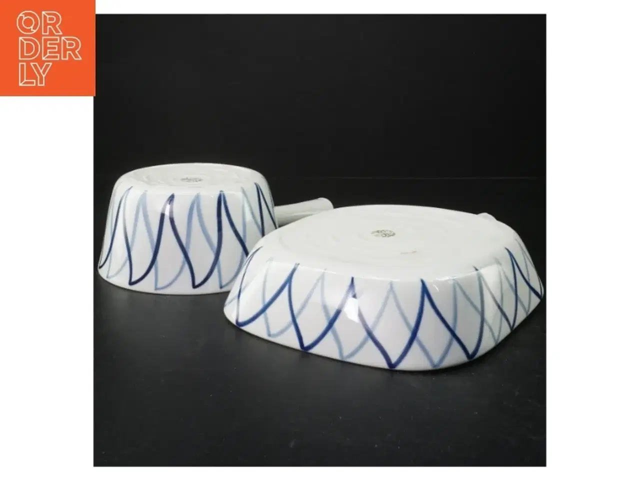 Billede 2 - Porcelænspander med blå flamme fra Ildfast (str. 28 cm)
