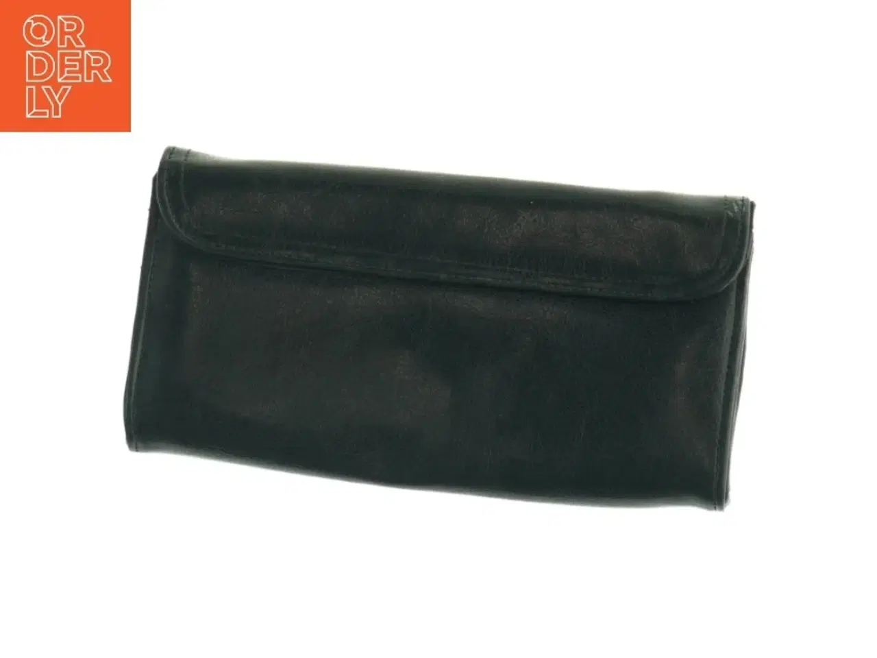 Billede 3 - Sort læderpung (str. 21 x 8 cm)