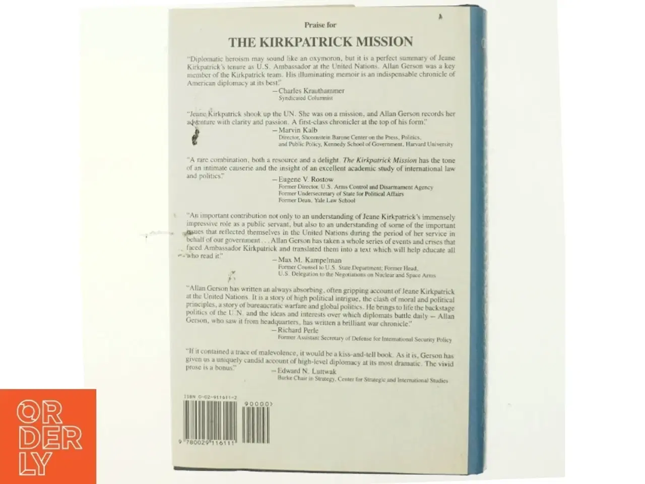 Billede 3 - Kirkpatrick Mission (Diplomacy Wo Apology Ame at the United Nations 1981 to 85 af Gerson (Bog)