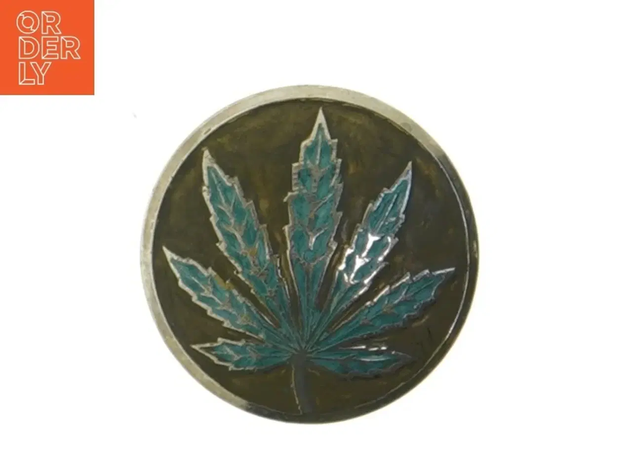 Billede 3 - Lågkrukke med Cannabis blad dekoreret låg (str. Ø 5,5 cm)