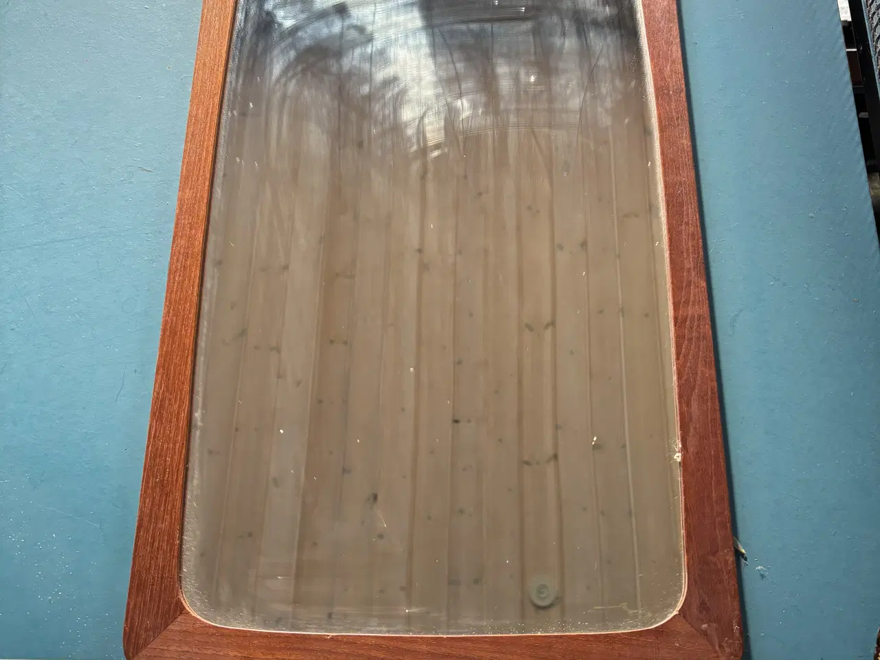 Billede 1 - Spejl med teakkant