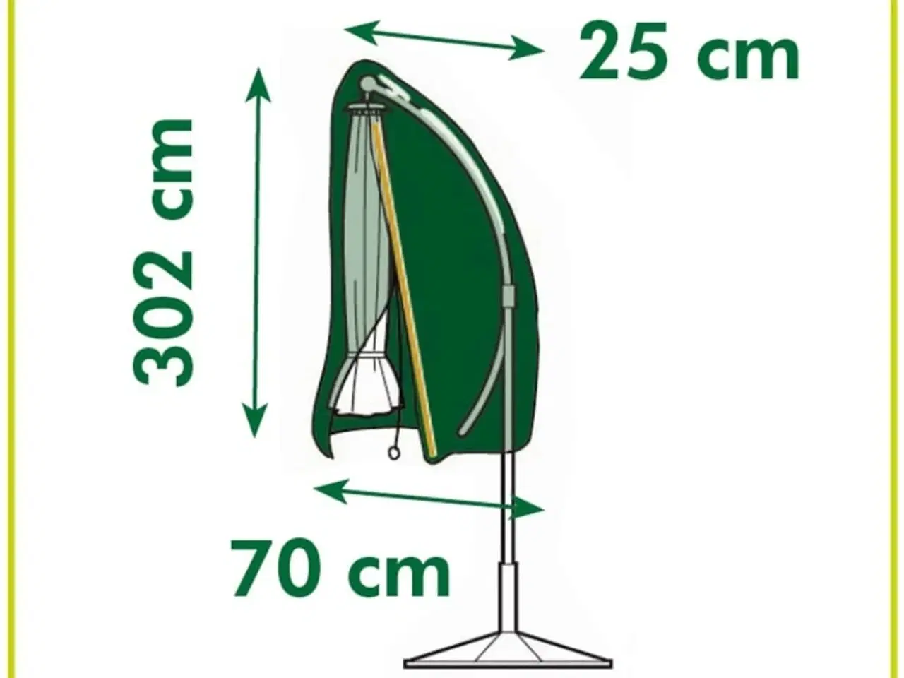 Billede 3 - overtræk til parasoller 302x70x25 cm