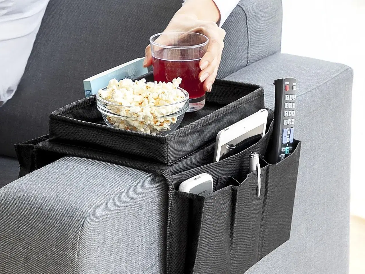 Billede 1 - Bakke til Sofa med Organizer til Fjernbetjeninger InnovaGoods