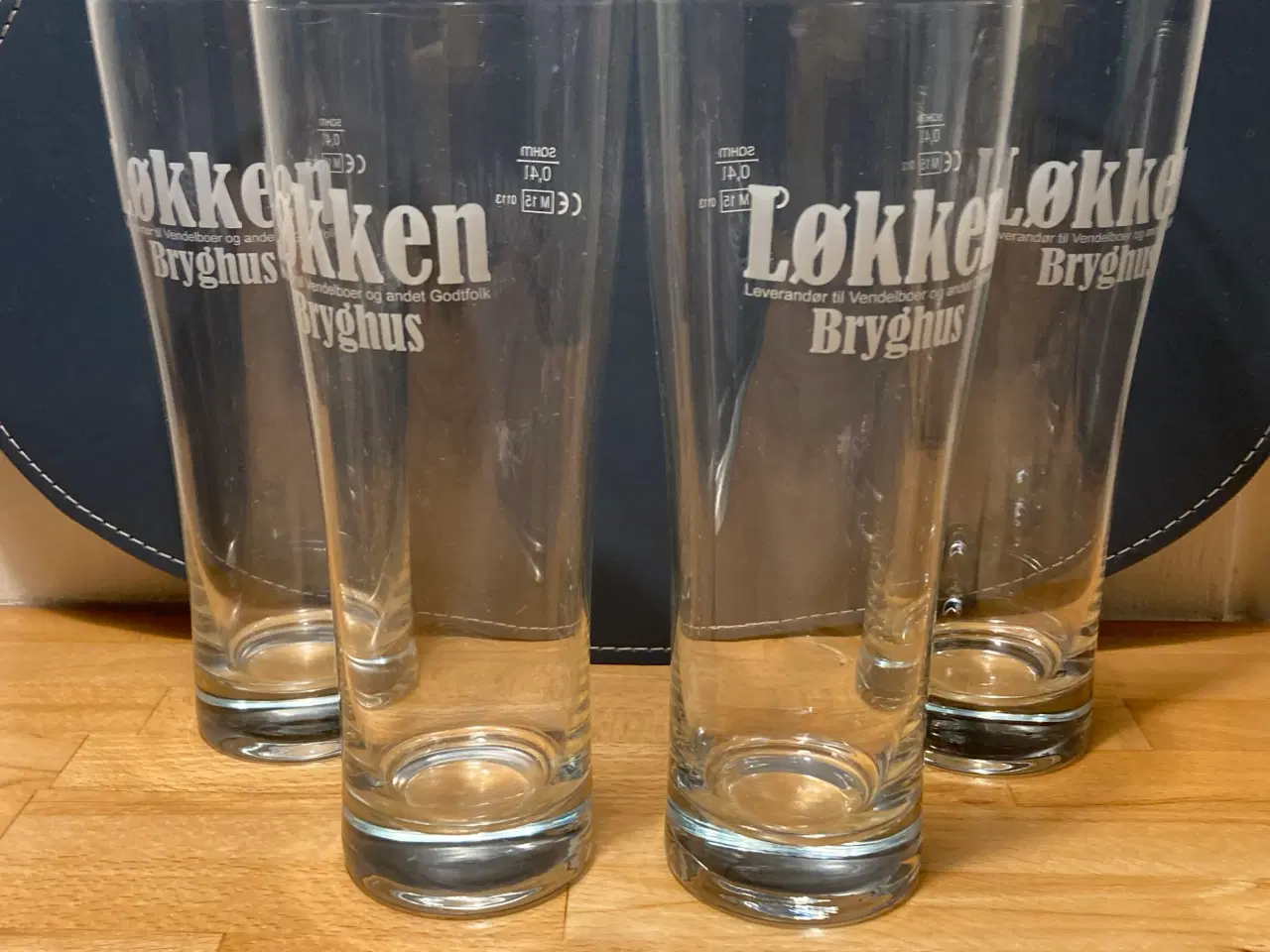 Billede 1 - Løkken Bryghus ølglas 0,4 l – sæt med 4 glas