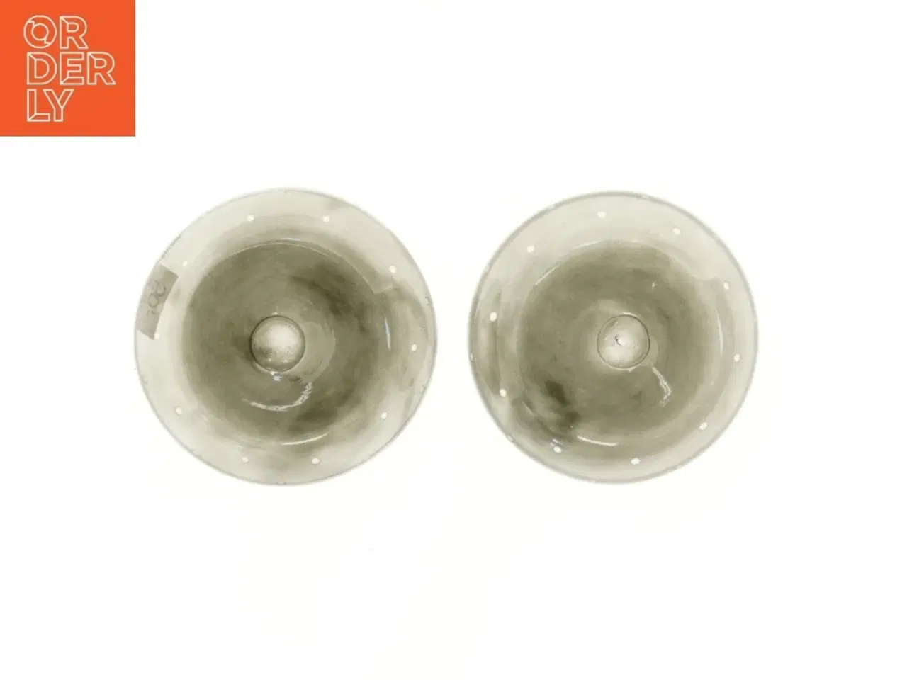 Billede 3 - Grå glasskåle med hvide prikker fra Bülow (str. Ø 16 cm)