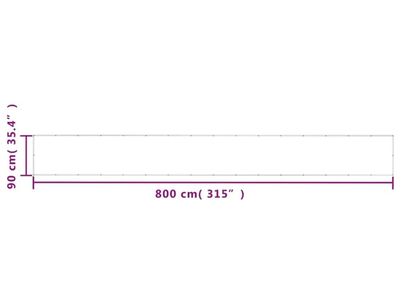 Billede 6 - Altanafskærmning 90x800 cm 100 % polyester gråbrun