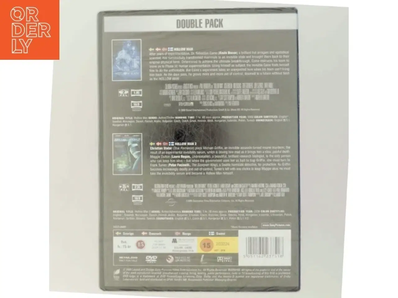 Billede 3 - Hollow man 1 + 2 DVD fra Sony Pictures