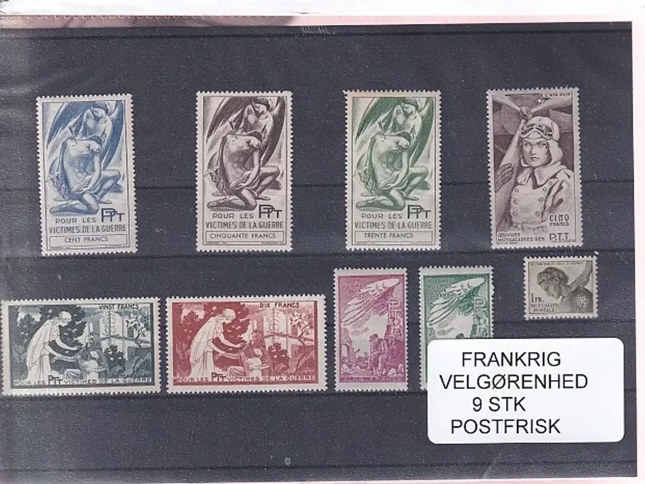 Billede 1 - Frankrig - Velgørenhed - 9 Stk. - Postfrisk