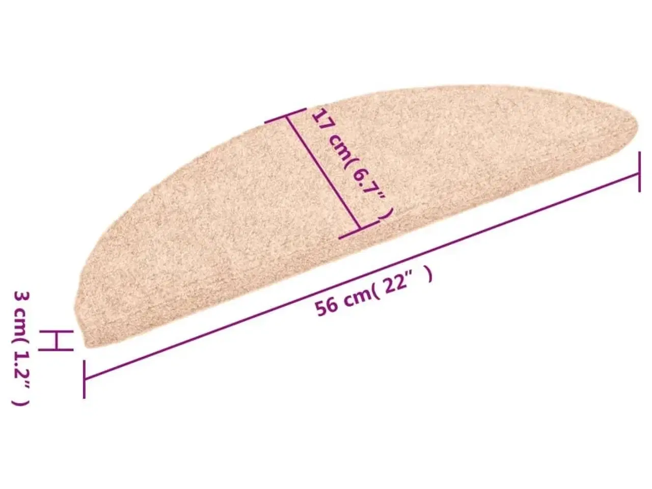 Billede 8 - 15 stk. selvklæbende trappemåtter nålenagle 56x17x3 cm brun