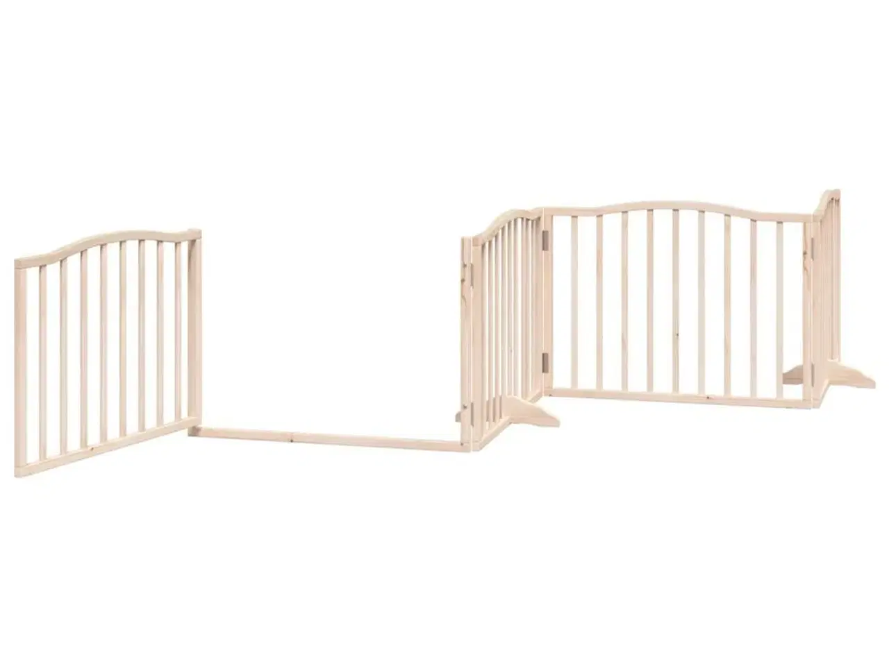 Billede 4 - Hundelåge med dør 4 paneler 320 cm poppeltræ