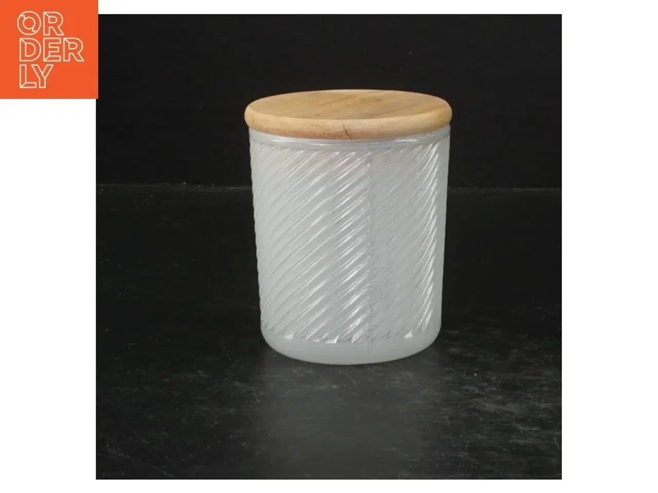 Billede 2 - Glasbeholder med trælåg (str. 9 cm)
