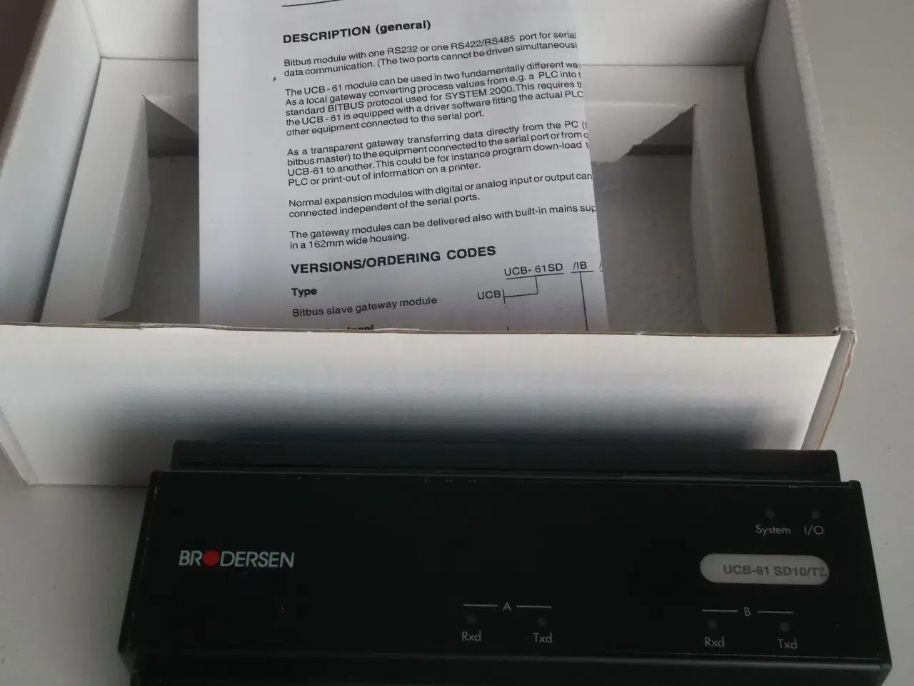 Billede 1 - Brodersen Controls bitbus gateway modbus slave